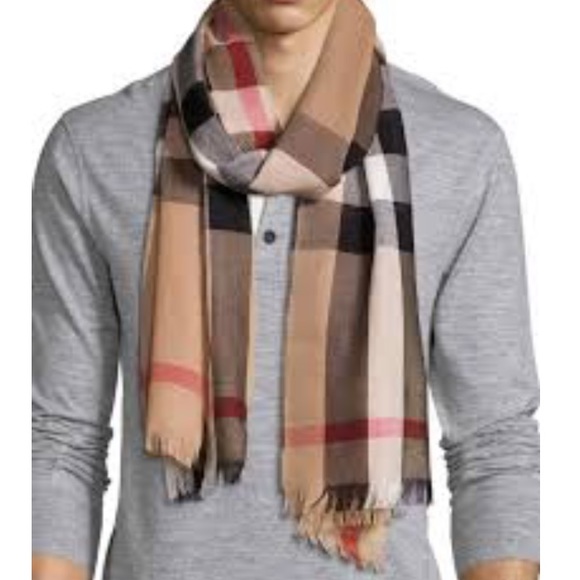 burberry wool and cashmere scarf